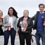 Founder of Dunfanaghy Food Festival Sian McCann pictured with committee members Aisling Arnold and Cathy Cowan, Arnolds Hotel, and Jonny Watson, Rusty Oven.