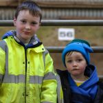 Jack and Daniel Melaney from Gortahork at the Raphoe Livestock Mart Spring Lamb Show and Sale. Photo- Clive Wasson
