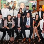 Pictured at the LYIT Student Achievement Awards Night are Scholarship winners. Back Row L-R, Paul Lynch LGBT Society, Gareth Toland, Stanley Nyadzayo of Android App Society, Anne Marie Kelly LYIT, Padraig Heneghan LGBT + Society, Fatimah Alao Afro Carribbean Society, Jo Lauezer Ultimate Frisby Club, Victoria Wilson LYIT Badminton Club. Front Row L-R, Ben Sweeney International Society, Annie Carr Gaisce Society, Paul Hannigan President LYIT, Neil Gallagher Guest of Honour, Fiona Kelly LYIT SU and Paddy Gallagher LYIT SU Officer.