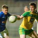 Michael Langan of Donegal in action against Eoin Sommerville of Cavan. Donegal u21's defeated Cavan to reach the Ulster final.