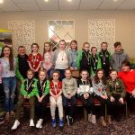 Gweedore United F.C. U10ÊGirlsÊ2017 Team along with coachesÊJohn Joe Mc Ginley, Eimear Friel, Donna Mc Fadden, Lauren Ferry along with guest player Fionnan Coyle at the club underage presentation night.