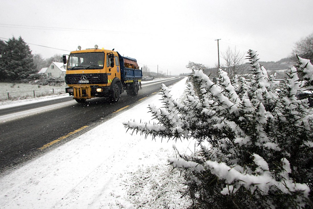 A Council gritter at work during a previous spell of wintry weather.