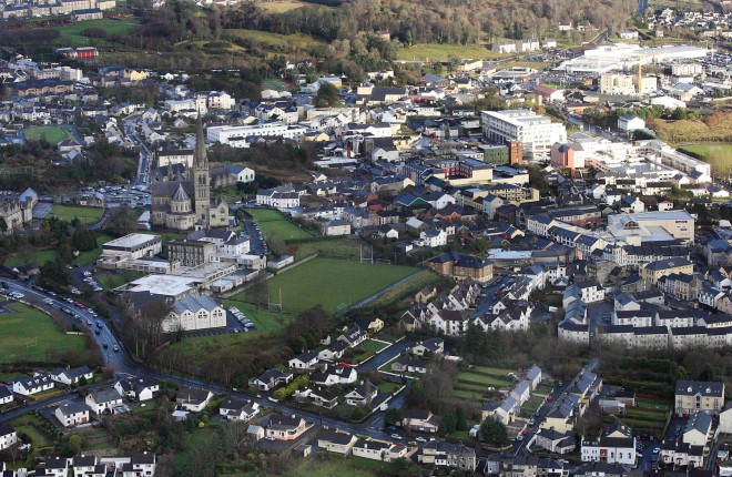Aerial view of Letterkenny.