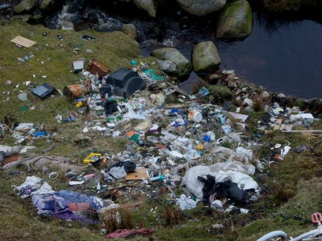 An illegal dump at Bloody Foreland.