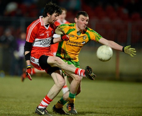 Kevin McFadden in action for the Donegal U21s.