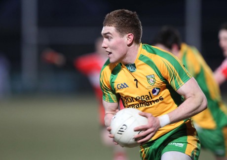 Luke Keaney made his National League debut for Donegal on Sunday. He's a key player for the Under 21s tonight in the final. Photo: Donna McBride
