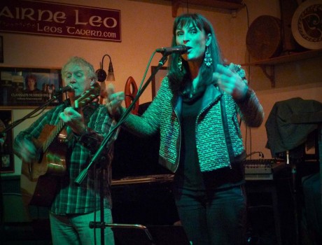 Jacqui Sharkey performs with Ian Smith at last month's CluBeo.