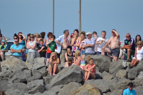 Anxious onlookers watch the drama unfold at Rossnowlagh as a full air and sea search gets underway for a missing child. Fortunately the child was found unharmed.