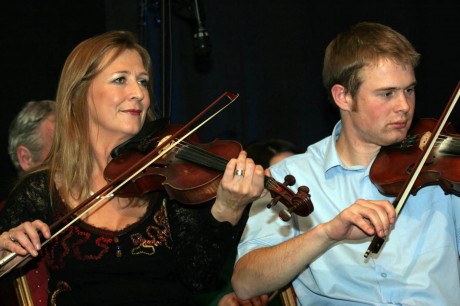 Mairéad Ni Mhaonaigh and her nephew Ciaran O Maonaigh who both have performed during Trad Trathnóna on many occasions.