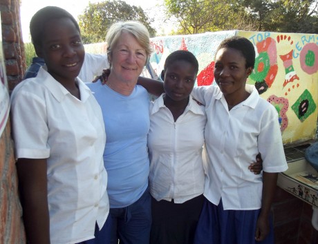 Betty Clancy with some Ubwino girls.