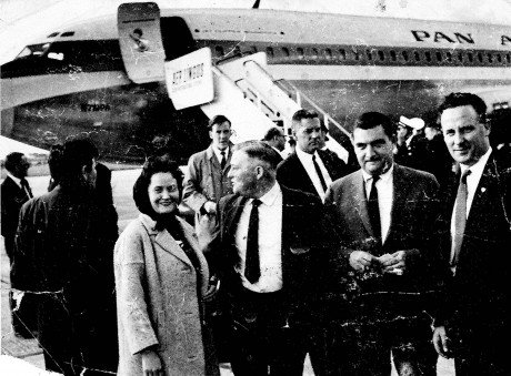 Rosaleen Harte, Miko Browne, former TD Ballina Co Mayo, Pierre Salinger White House Press Secretary and Paddy Harte, Former Dail Deputy.