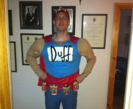 Letterkenny man Martin Mulrennan dressed up as Duff Man.