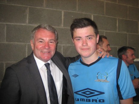 Ray Houghton and James Boyle at the recent Wicklow Festival of Football.