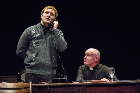 Eoghan McBride and John Ruddy performing in Mass Appeal which is on on Saturday night 10th & 17th august in An Grianan Theatre. Photo: Alan McLaughlin