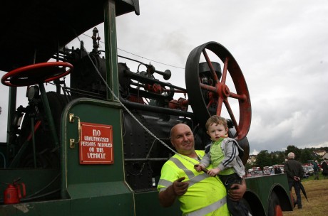 Charlie and Lee Patton, Stranorlar, at last year's the Finn Valley Vintage Rally and Threshing Day.