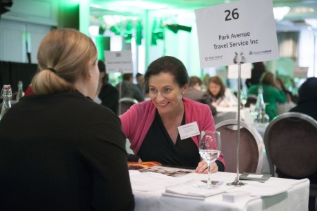 Deirdre McGlone, Harvey's Point Country Hotel, Lough Eske, is pictured at the recent Fáilte Ireland North American Expo workshop which was held at Carton House Hotel, Co Kildare.  Photo: Derek Cullen, Fáilte Ireland