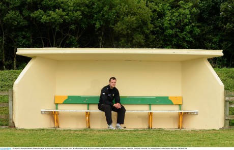 Michael Murphy in the dugout at Pairc Naomh Columba, Glenswilly.