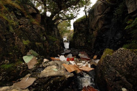 Illegal dumping within Glenveagh National Park.