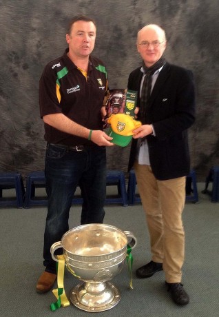 Cieran Kelly pictured with the Irish Ambassador to Australia at Gaelic Park Melbourne during Sam's world tour.