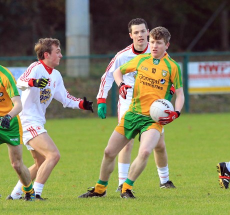 Donegal's Christian Bonner in action in Thursday's semi-final. Photo: Donna McBride