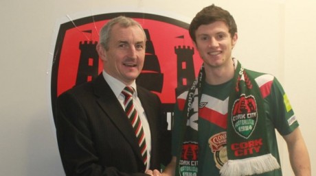 Cork City manager John Caulfield with Johnny Dunleavy.