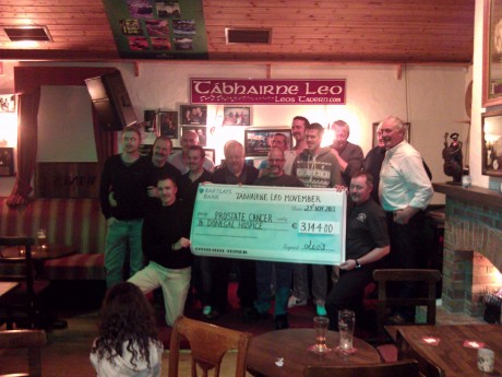 Members of the MoLeo's group who raised over €3,000 during Movember.