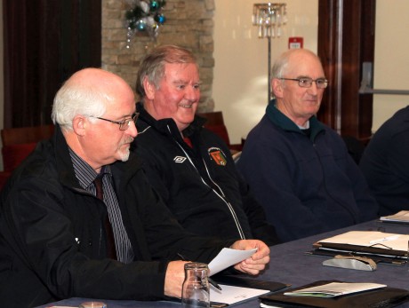 Ulster Senior League Executive members Johnny McCafferty, Dessie Kelly and Jim McConnell 