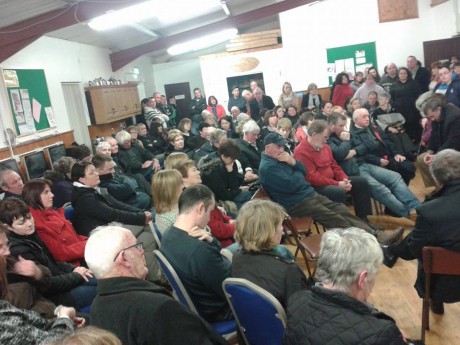 The large attendance at the meeting on Arranmore.