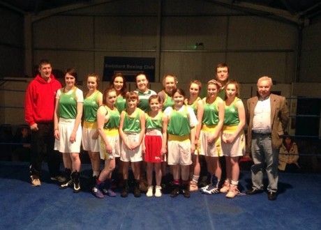 Donegal girls team, with coaches who competed at a Tournament in Swinford, Co Mayo at the weekend.