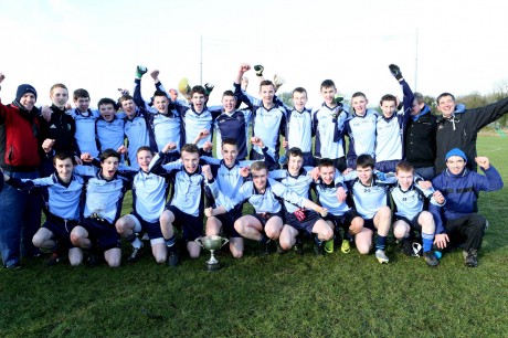 PCC, Falcarragh celebrate their Under-16 Championship win.