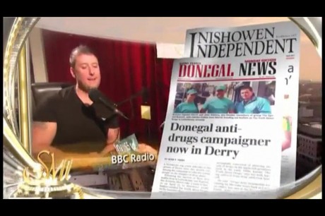 The front page mock-up being used in the Church of Scientology’s promotional video. 