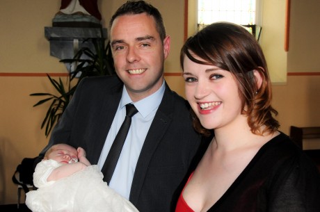 Kevin Ferry and Ciara McBride with their baby Rosie.
