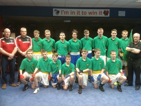 The Donegal boxing team in Mayo yesterday