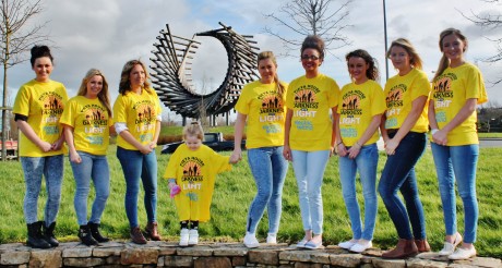 Nikki Bradley and friends pictured promoting Darkness Into Light Donegal.