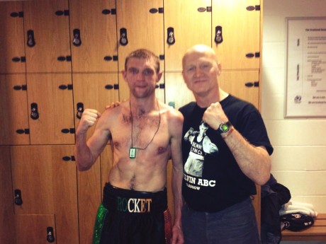 Shaun McShane with his coach, Jimmy Reilly