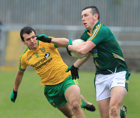 Frank McGlynn in hot pursuit of Andrew Tormey on Sunday.
