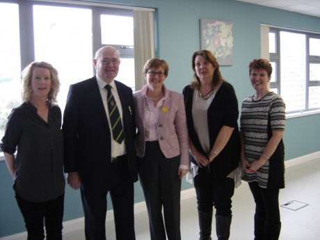 Donegal Local Development Company Ltd staff Lareina Toland, Kathy Cunningham and  Margaret Doherty welcome Mairead Mc Guinness MEP along with John Campbell.  