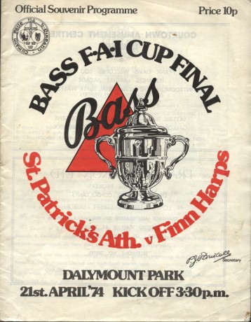 A match programme from the 1974 FAI Cup final