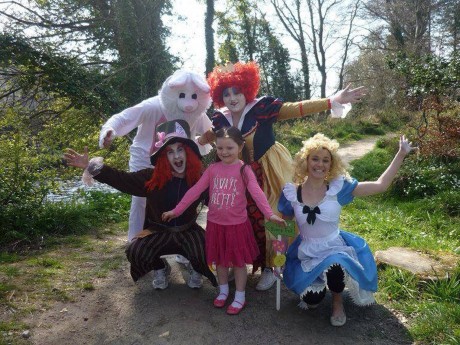 Enjoying the Easter egg hunt with the staff from Jackson's Hotel in Drumboe Woods, Ballybofey.