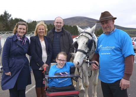 Pictured at the launch of the Malin to Mizen Horse & Carriage Drive for Cancer Research are from left Orla Dolan and Ann O'Sullivan Breakthrough Cancer Research, Dr. Patrick Forde, Cork Cancer Research Centre, John McMahon, event organiser and Joanne O'Riordan.