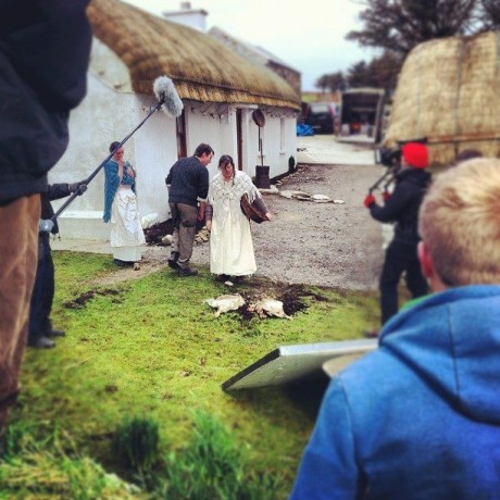 On location in Carrick filming Bean Si.