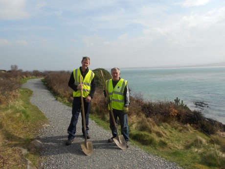 RSS workers Gilbert Neely and John McGinley working at Ards Friary