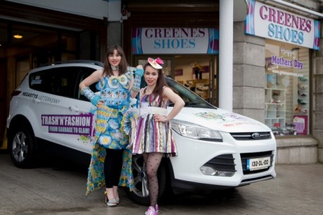 Caitlin Reder - St. Columba's College Stranorlar - Milk dress and Clodagh Barry  - Deele College Raphoe - ribbon dress