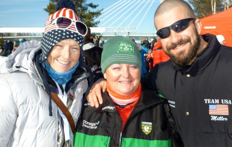 Anne Marie Ward with USA team friends Darren Miller and Melissa Mo O'Reilly.