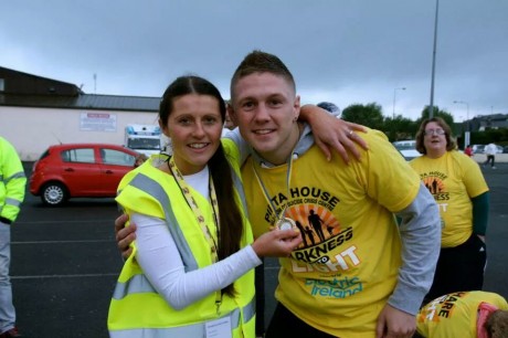 Donna Maskery and Jason Quigley at this year's Darkness into Light event.