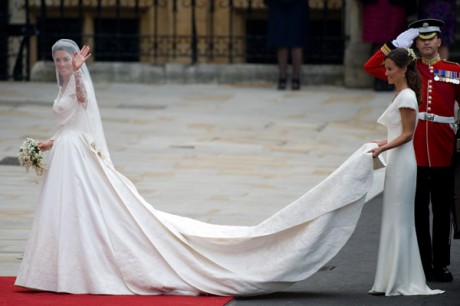 Kate Middleton on her wedding day.
