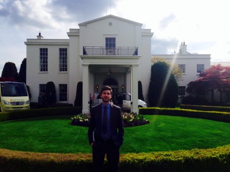 Fionan Lynch outside the US Ambassador's residence.