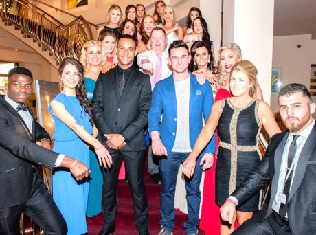 Leah pictured at the sem final with fellow contestants, host Kamil Ibrahim and RTÉ The Voice Of Ireland 2014 finalist Jay Boland.