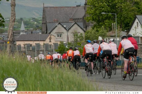 The Cycle Against Suicide passing through Sligo on Tuesday.