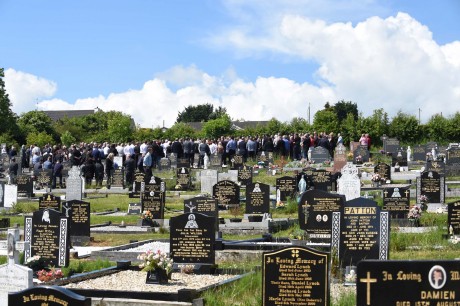 Hundreds of people turned out In St Johnston to pay their respect to Oisín Crawford